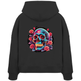 Sweat à capuche bio Boxcut pour femme avec motif tête de mort phosphorescente
