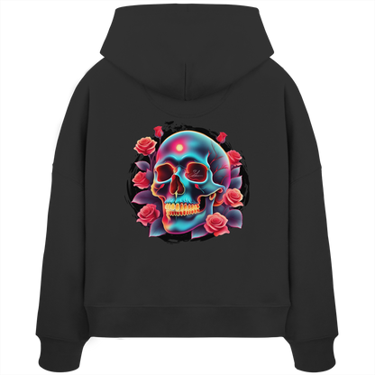 Glow Skull - Womens Organic Boxcut Hoodie
