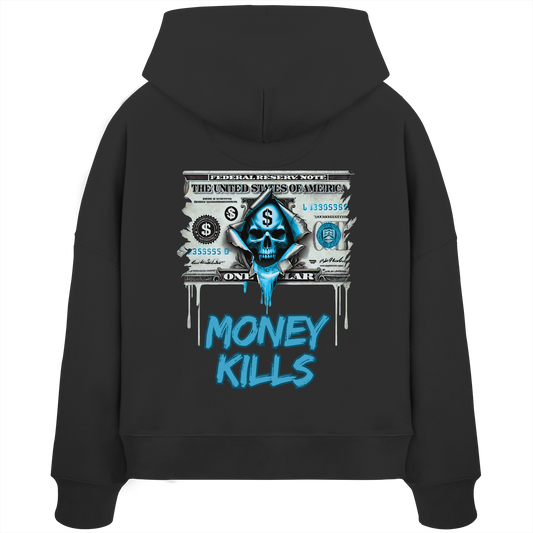 Money Kills - Womens Organic Boxcut Hoodie