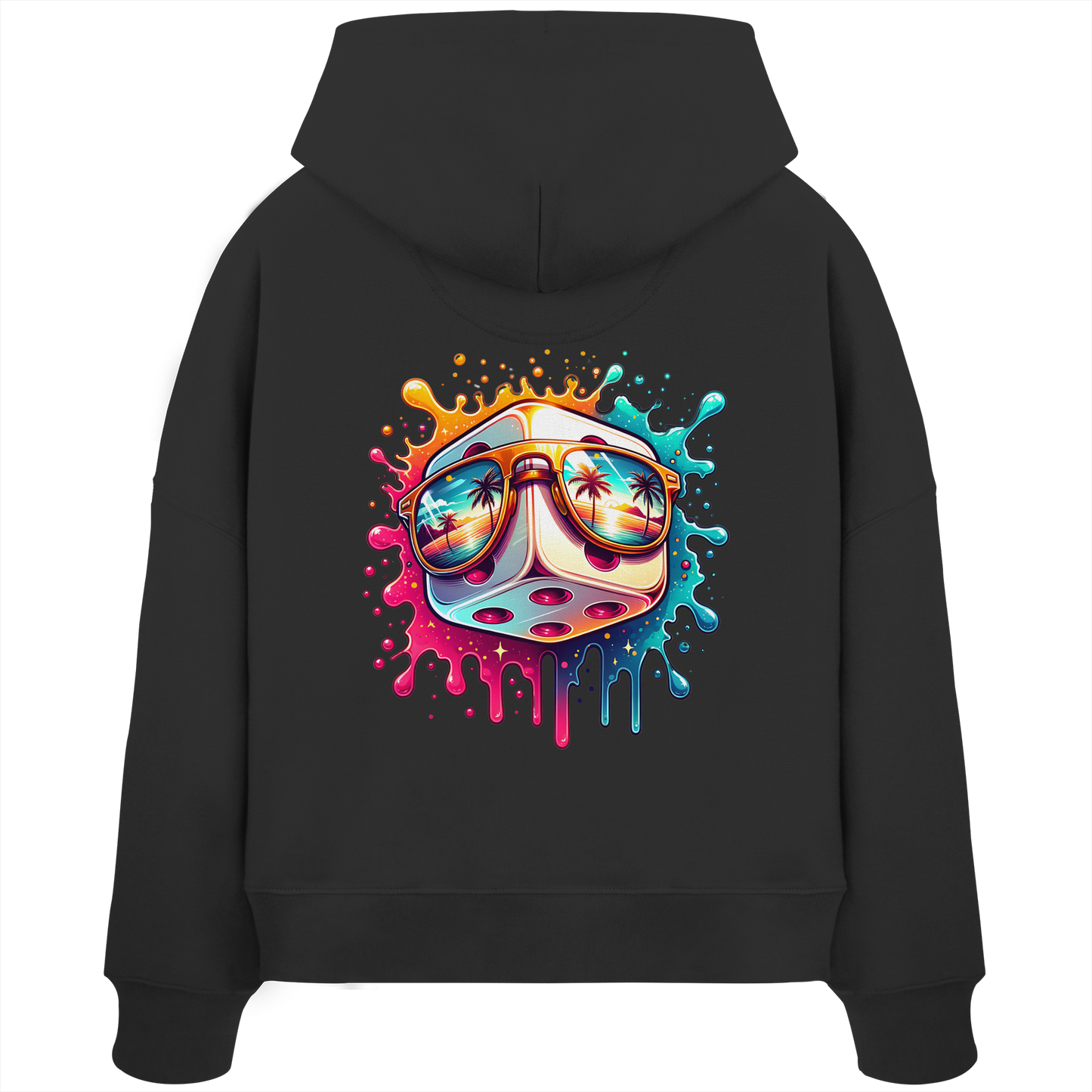 Sunset Vibes Dice - Womens Organic Boxcut Hoodie