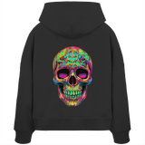 Sweat à capuche bio Boxcut pour femme Motif tête de mort psychédélique
