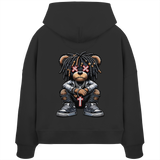 Bad Ass Teddy - Womens Organic Boxcut Hoodie