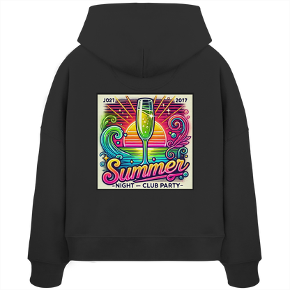 Summer Party Vibes - Womens Organic Boxcut Hoodie