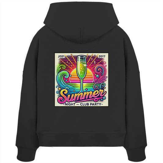 Summer Party Vibes - Womens Organic Boxcut Hoodie