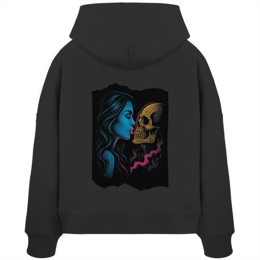 Kissing Skull - Womens Organic Boxcut Hoodie