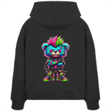 Punk Neon Teddy - Sweat à capuche bio Boxcut pour femme