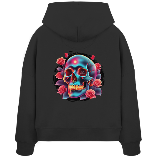 Glow Skull - Womens Organic Boxcut Hoodie