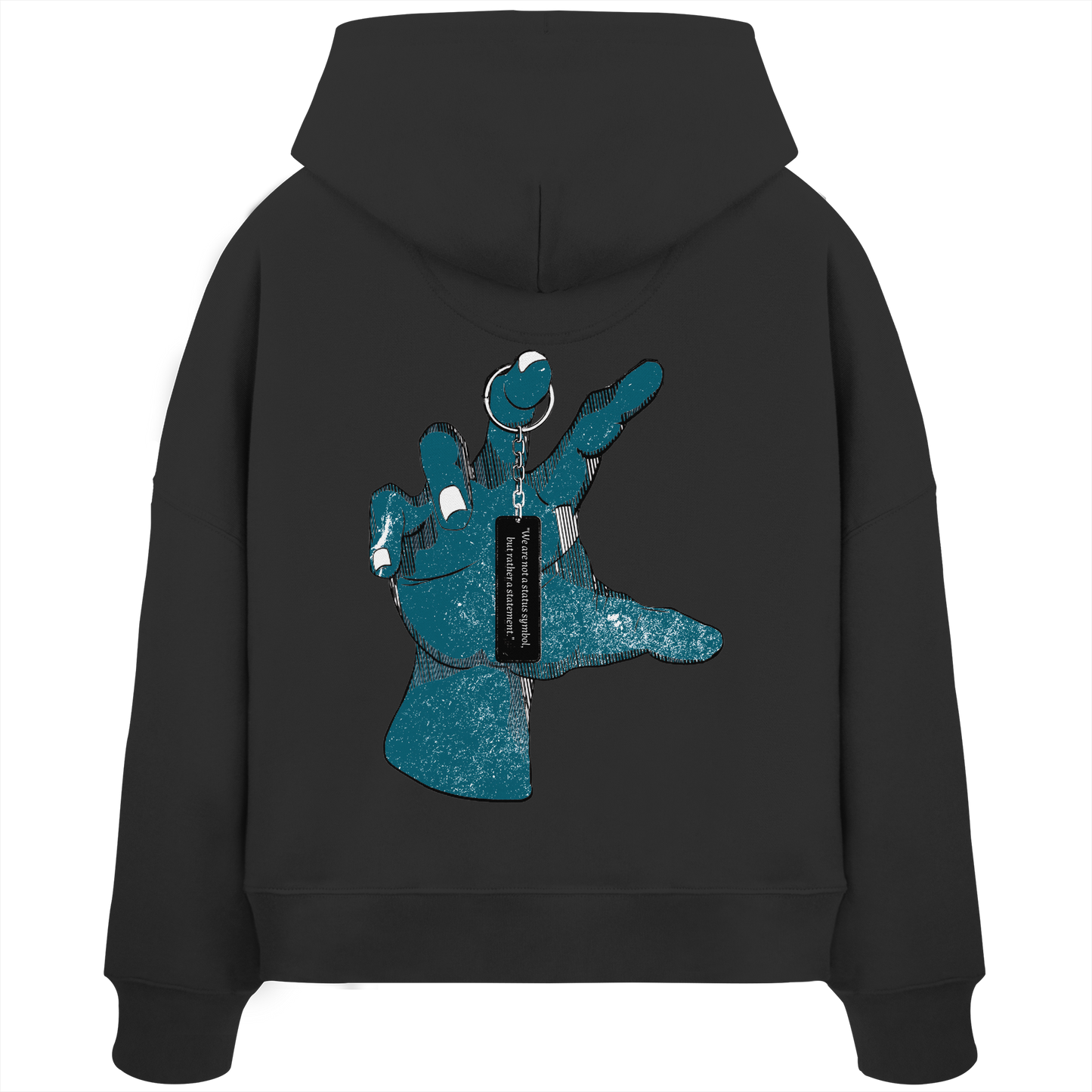 Statement Hand - Womens Organic Boxcut Hoodie