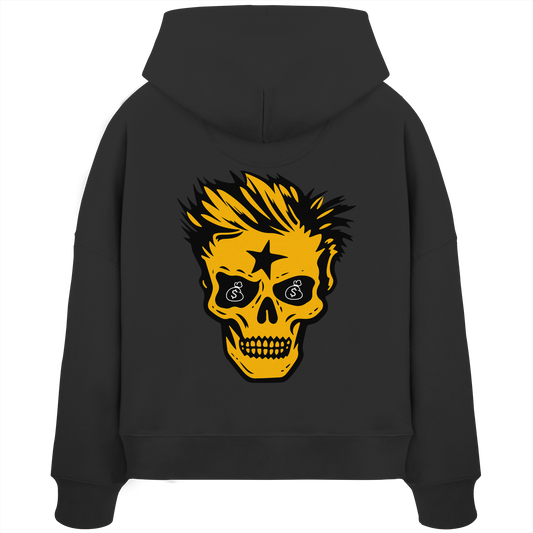 Golden Skull Dreams - Sweat à capuche bio Boxcut pour femme