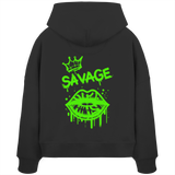 Kiss of Attitude - Womens Organic Boxcut Hoodie