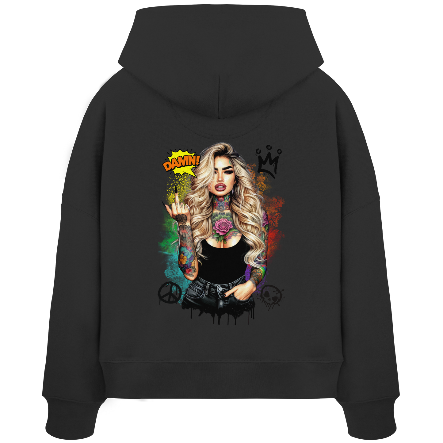 Ink Queen - Womens Organic Boxcut Hoodie