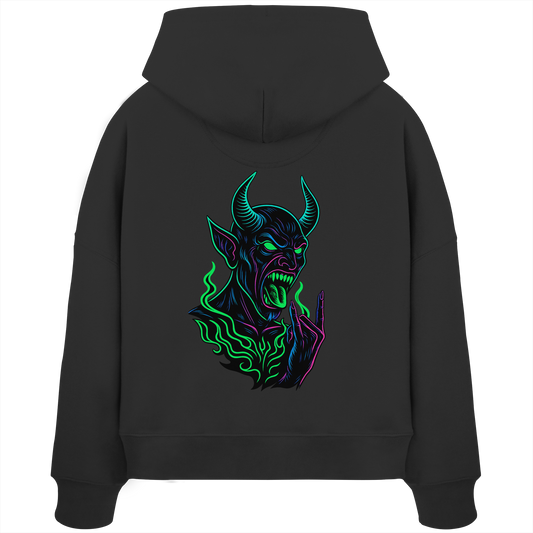 Neon Hellfire - Womens Organic Boxcut Hoodie