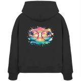 Tropical Sunset Glasses - Womens Organic Boxcut Hoodie