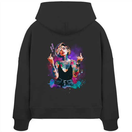 Rebel Rose - Womens Organic Boxcut Hoodie
