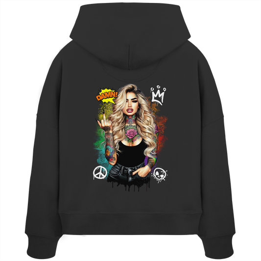 Ink Queen - Womens Organic Boxcut Hoodie