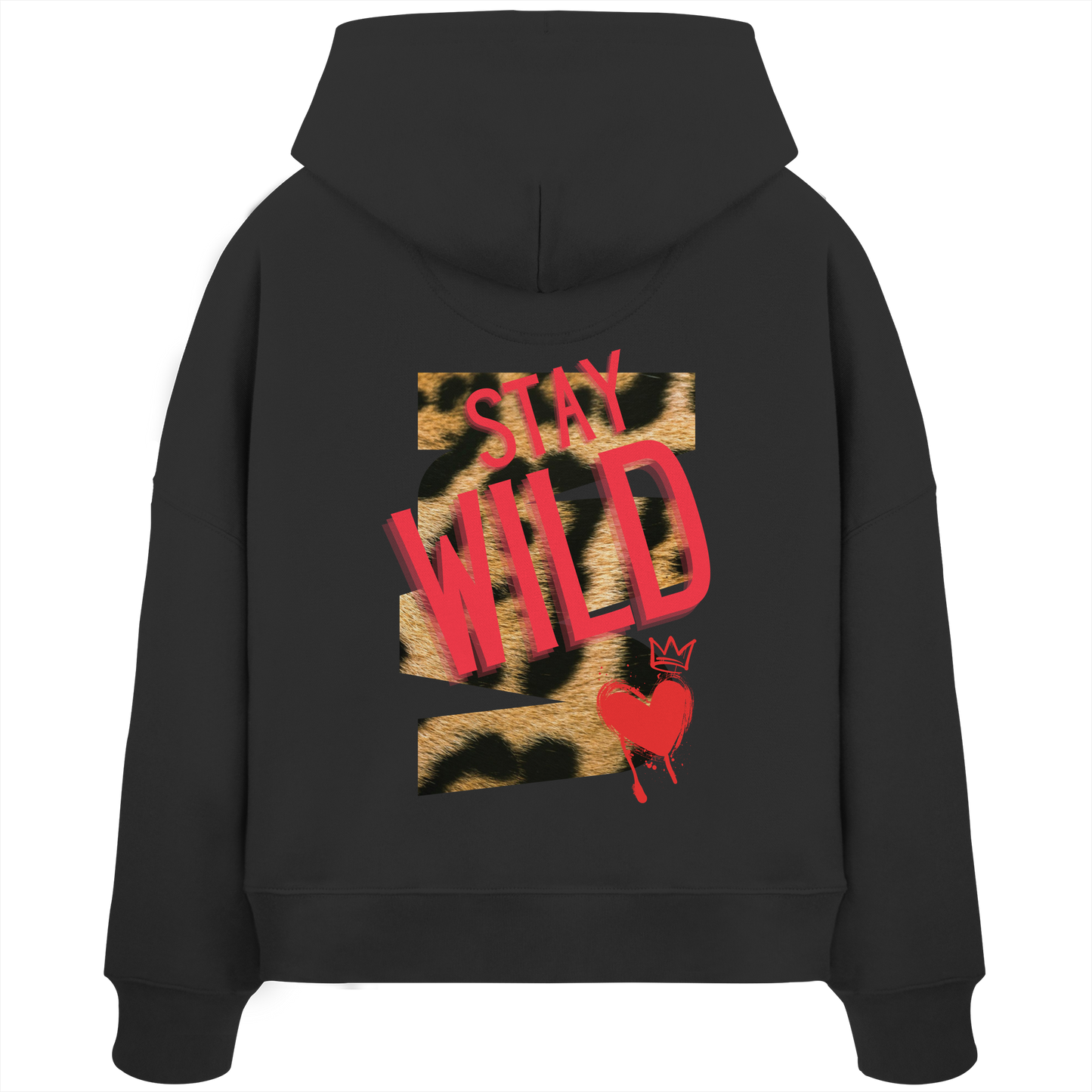 Stay Wild - Womens Organic Boxcut Hoodie