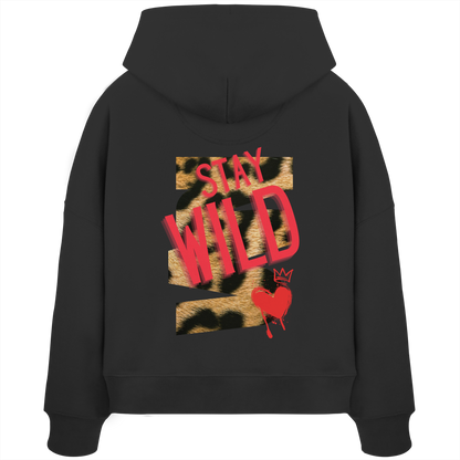 Stay Wild - Womens Organic Boxcut Hoodie