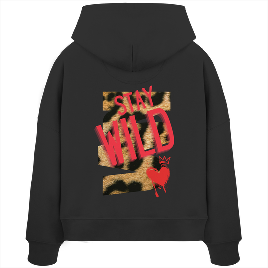 Stay Wild - Womens Organic Boxcut Hoodie
