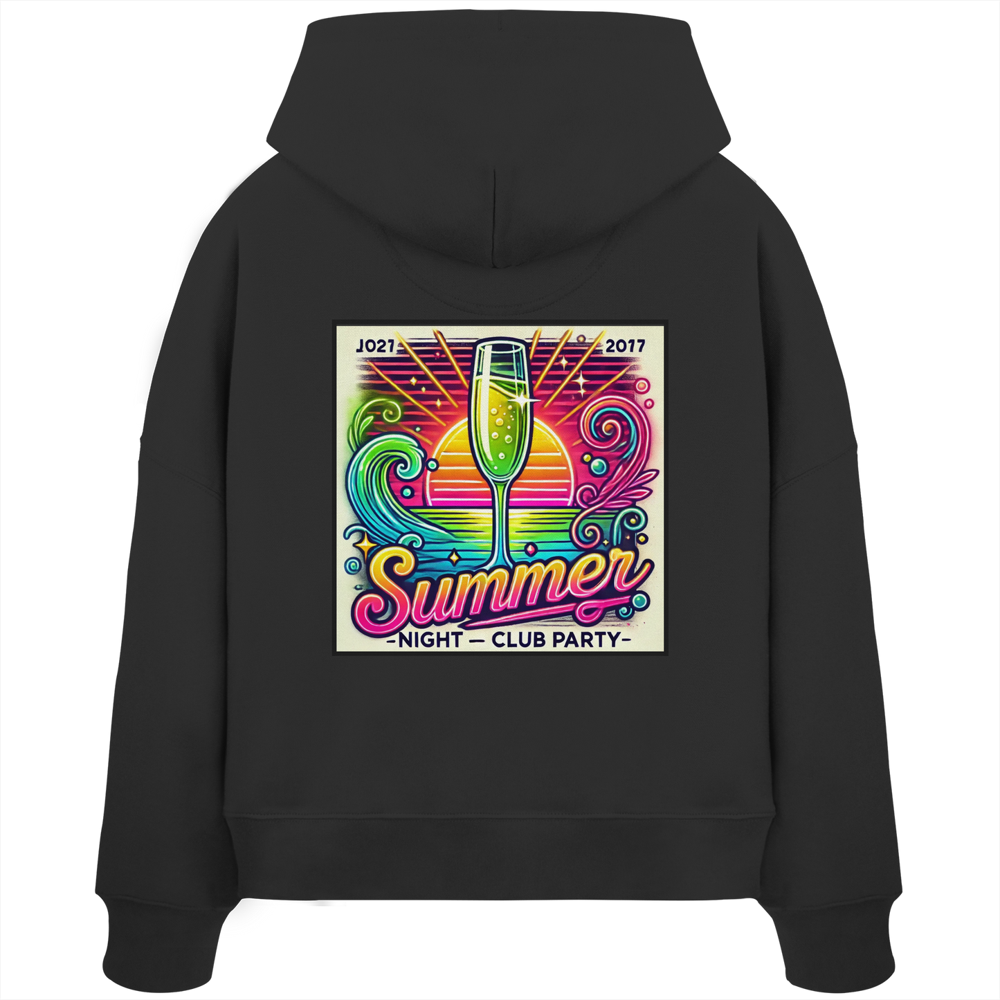 Summer Party Vibes - Womens Organic Boxcut Hoodie