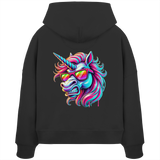 Funky Unicorn - Sweat à capuche bio Boxcut pour femme