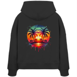 Tropical Sunset - Womens Organic Boxcut Hoodie