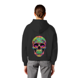 Sweat à capuche bio Boxcut pour femme Motif tête de mort psychédélique