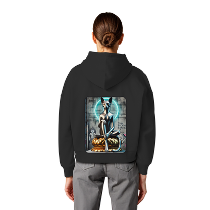 Mystic Cat - Womens Organic Boxcut Hoodie