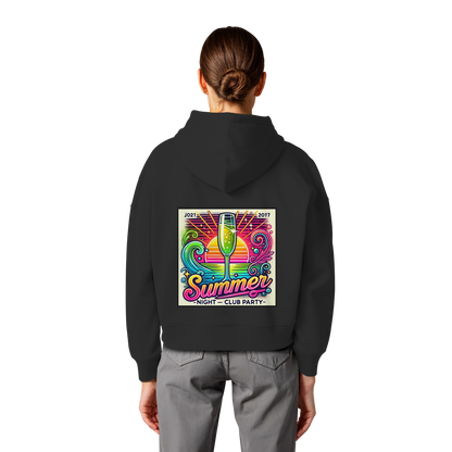 Summer Party Vibes - Womens Organic Boxcut Hoodie