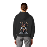 Bad Ass Teddy - Womens Organic Boxcut Hoodie