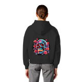 Sweat à capuche bio Boxcut pour femme avec motif tête de mort phosphorescente