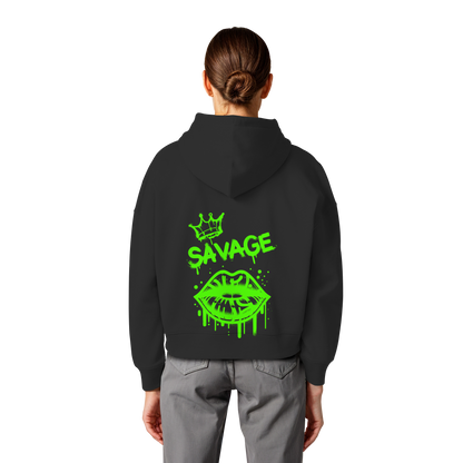 Kiss of Attitude - Womens Organic Boxcut Hoodie