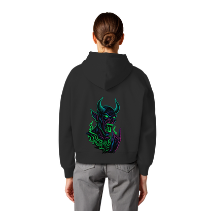 Neon Hellfire - Womens Organic Boxcut Hoodie