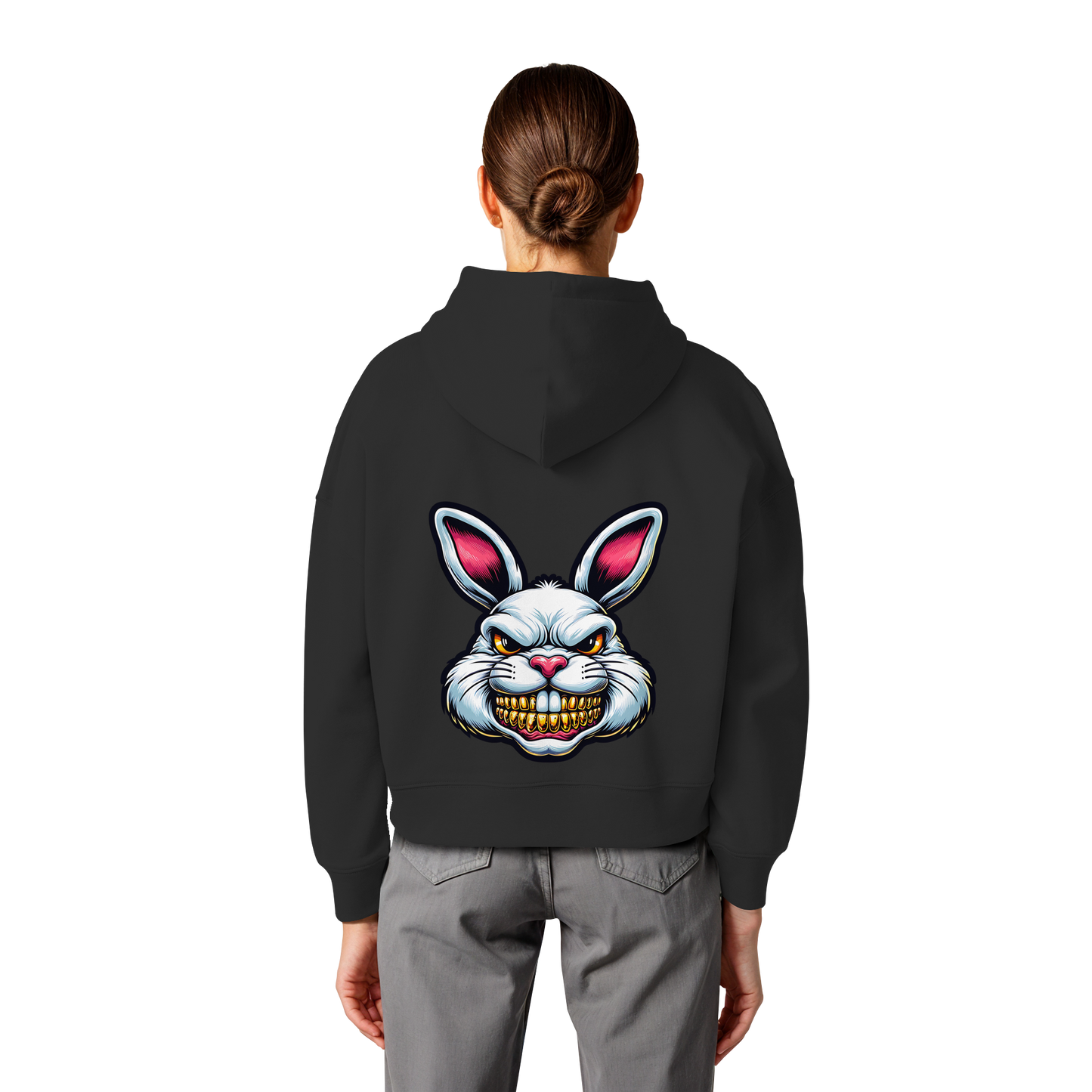 Tooth Bunny - Womens Organic Boxcut Hoodie