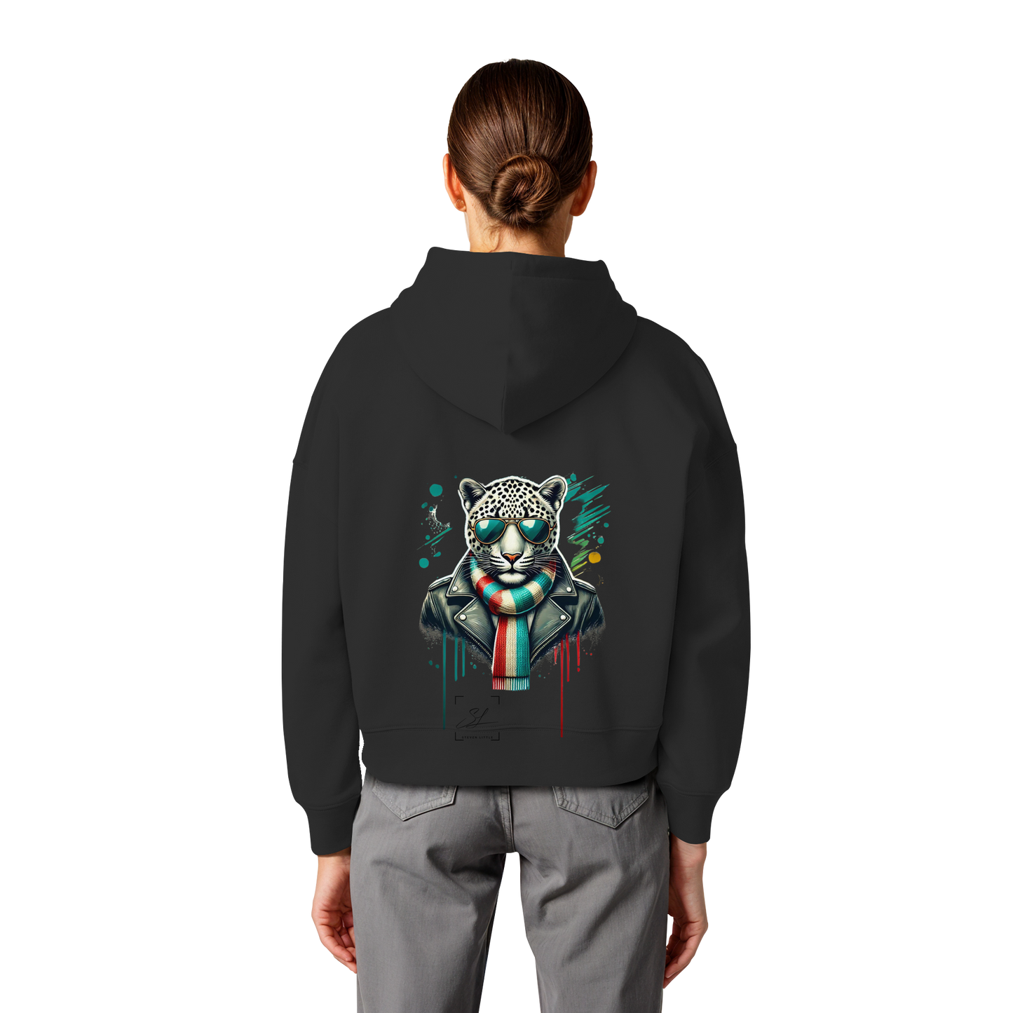 Urban Leopard - Womens Organic Boxcut Hoodie