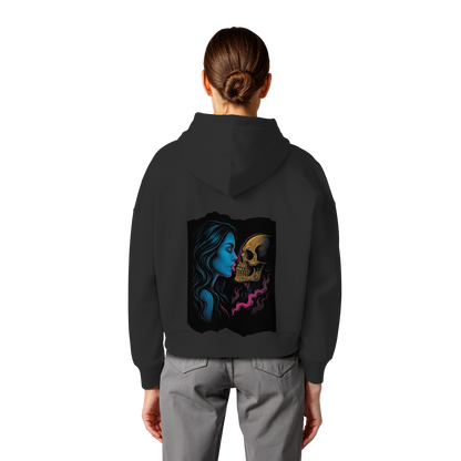 Kissing Skull - Womens Organic Boxcut Hoodie