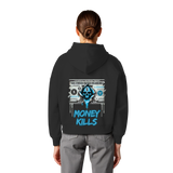 Money Kills - Sweat à capuche bio Boxcut pour femme