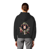 Jungle Ink Monkey - Womens Organic Boxcut Hoodie