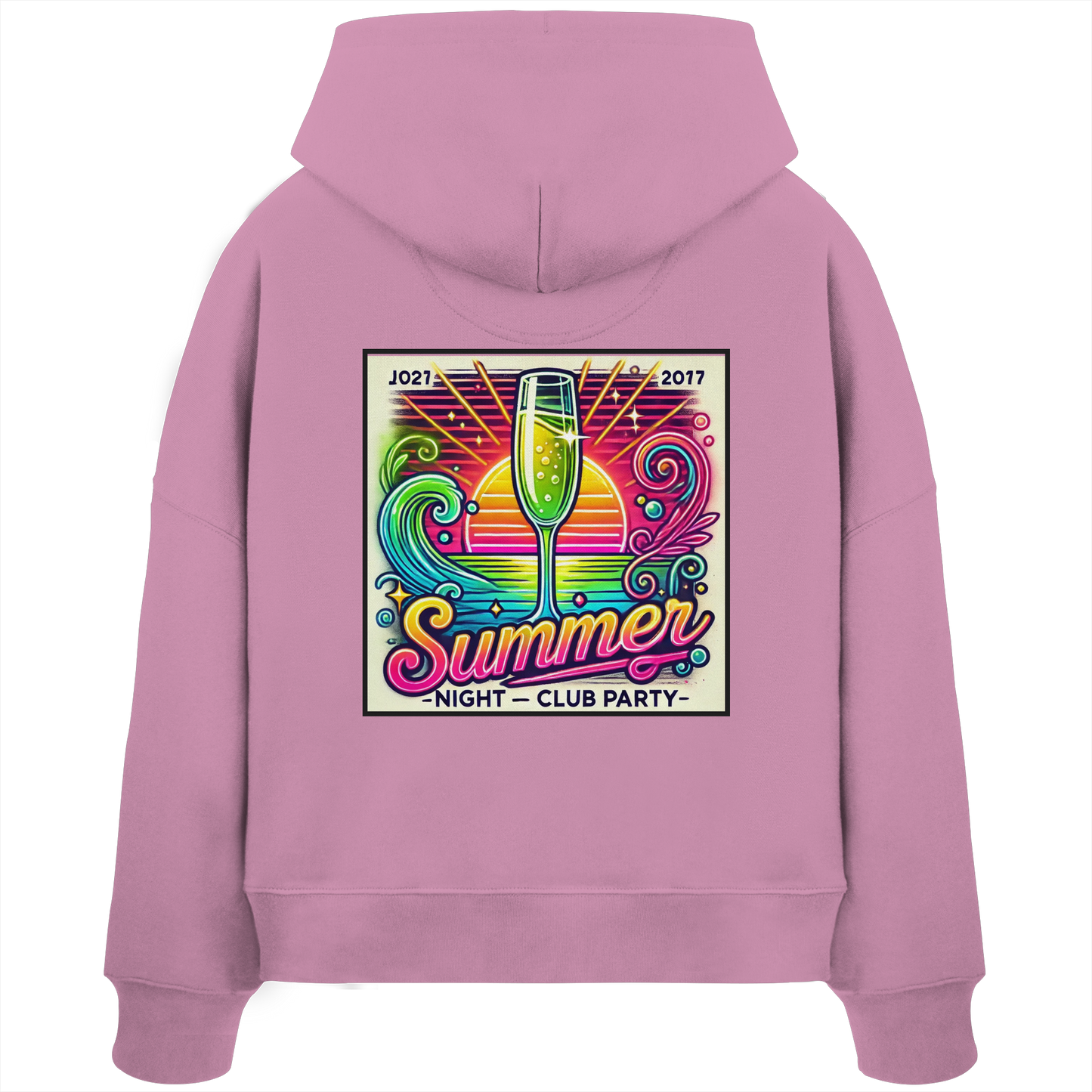 Summer Party Vibes - Womens Organic Boxcut Hoodie