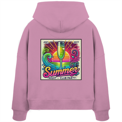Summer Party Vibes - Womens Organic Boxcut Hoodie