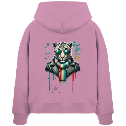Urban Leopard - Womens Organic Boxcut Hoodie