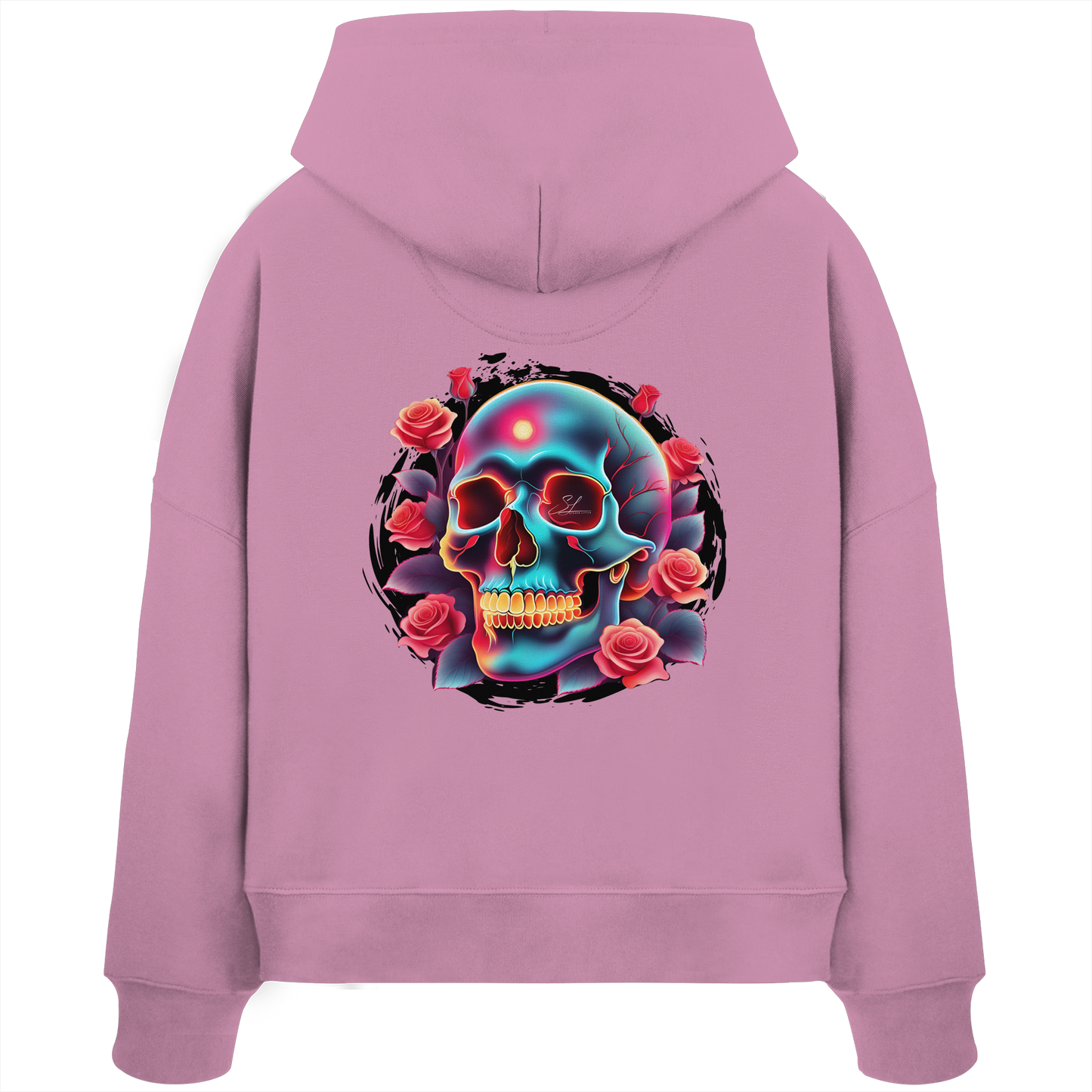 Glow Skull - Womens Organic Boxcut Hoodie