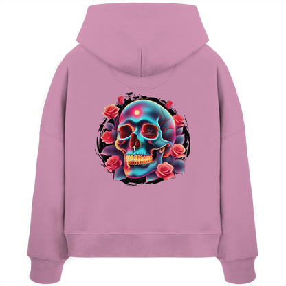 Glow Skull - Womens Organic Boxcut Hoodie