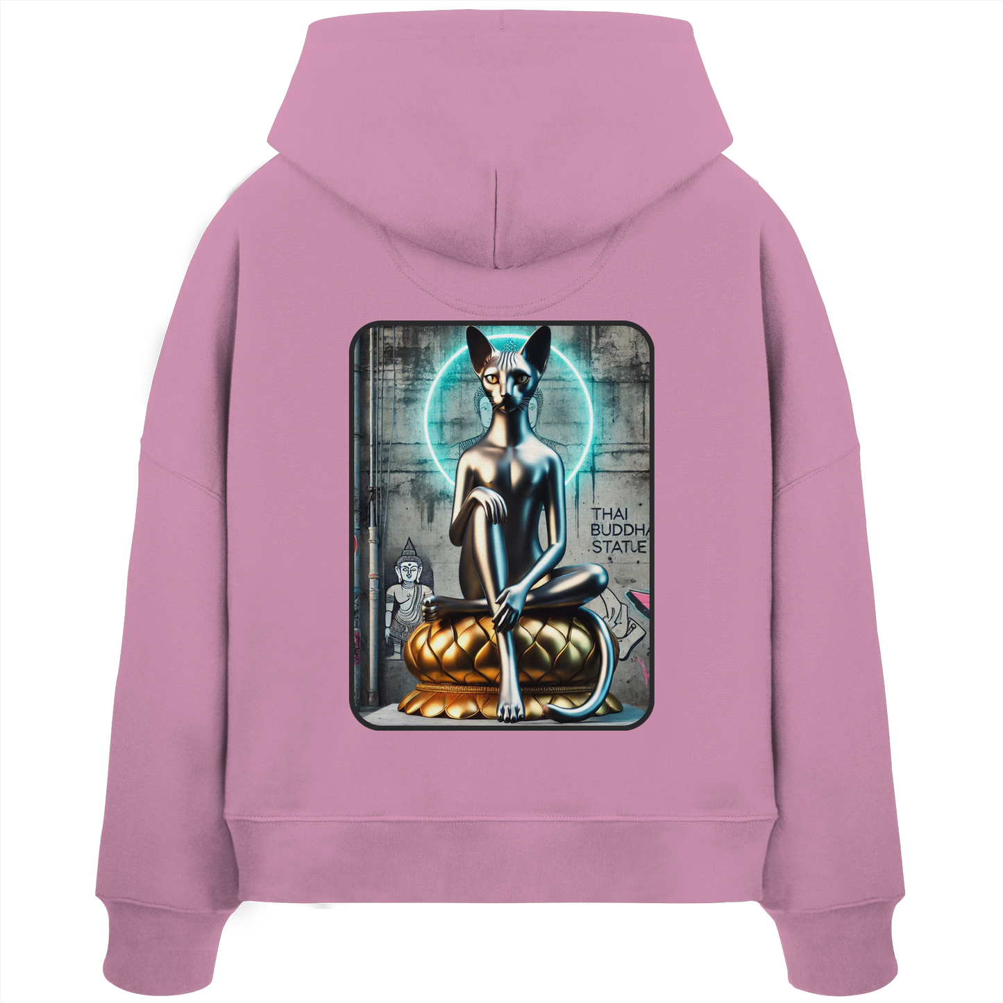Mystic Cat - Sweat à capuche bio Boxcut pour femme