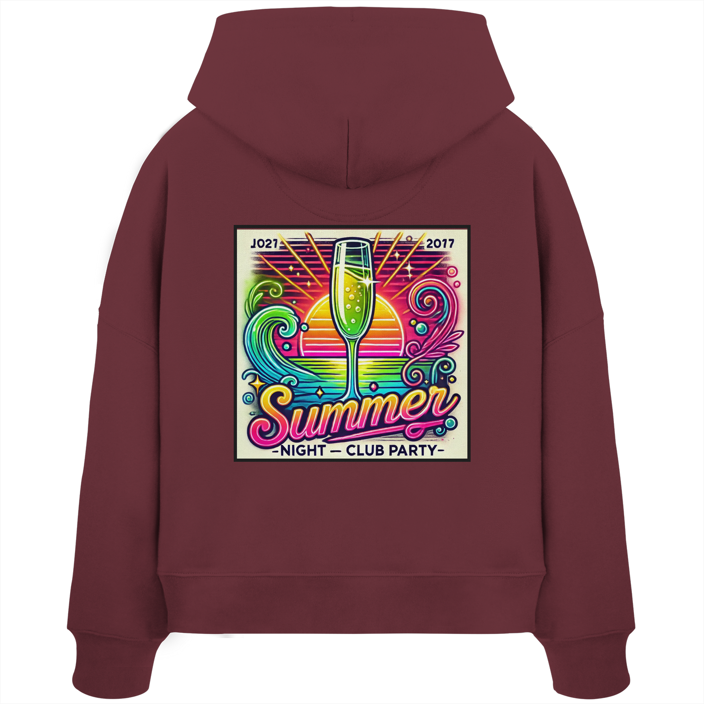 Summer Party Vibes - Womens Organic Boxcut Hoodie