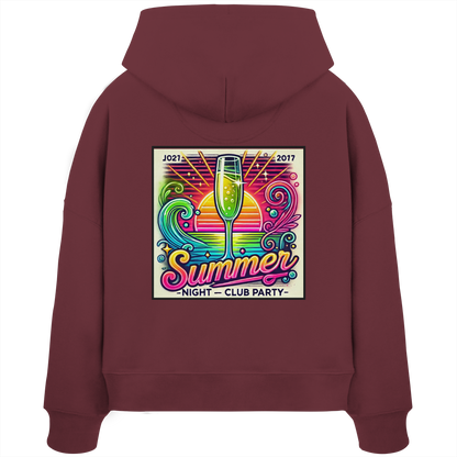 Summer Party Vibes - Womens Organic Boxcut Hoodie
