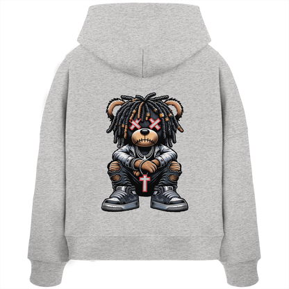 Badass Teddy - Womens Organic Boxcut Hoodie