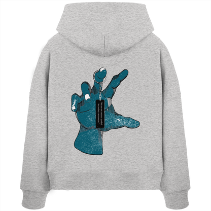 Statement Hand - Womens Organic Boxcut Hoodie