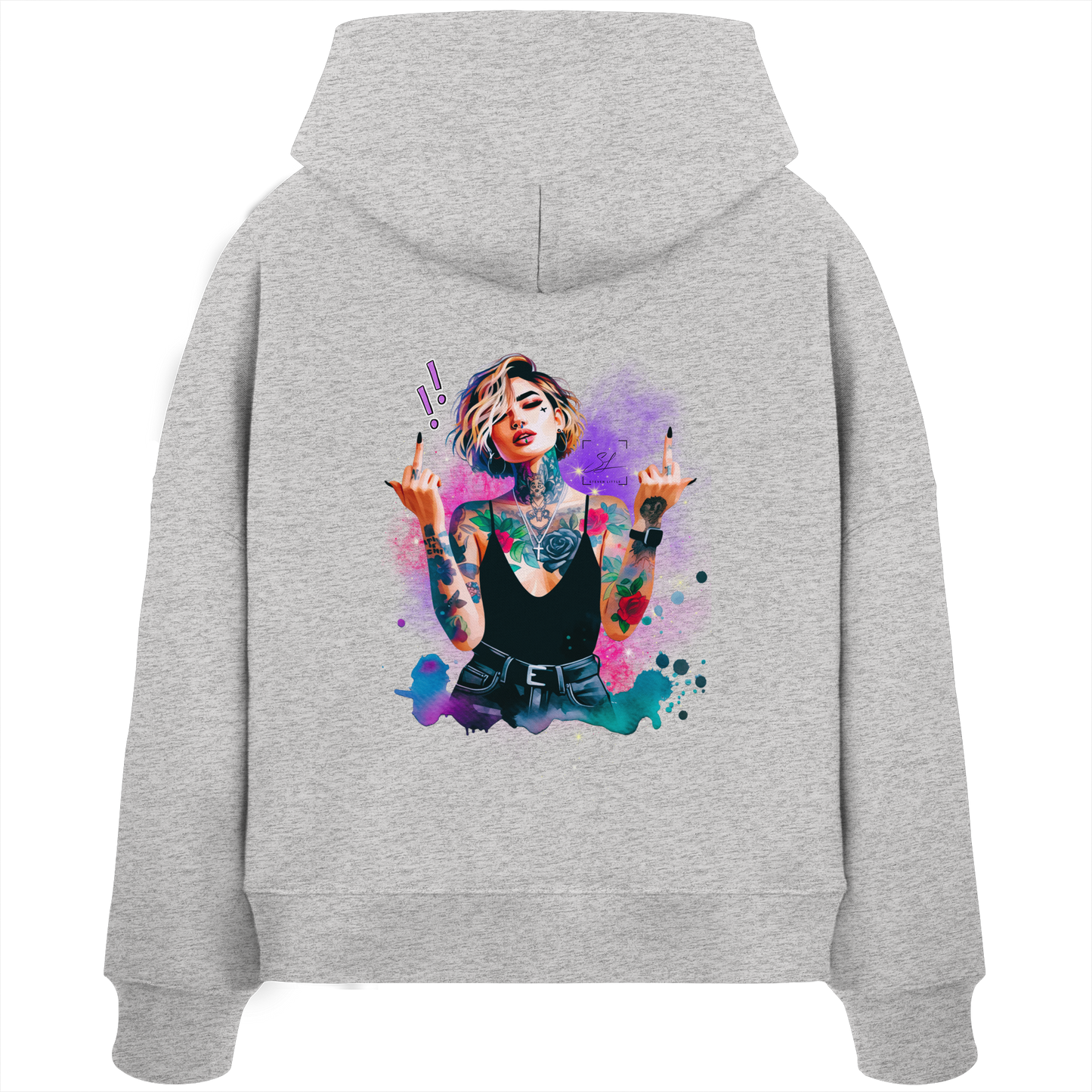 Rebel Rose - Womens Organic Boxcut Hoodie
