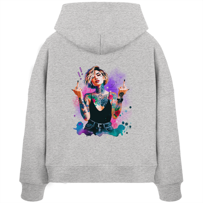 Rebel Rose - Womens Organic Boxcut Hoodie