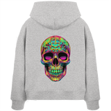 Sweat à capuche bio Boxcut pour femme Motif tête de mort psychédélique